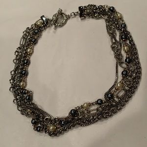 Multi strand choker necklace